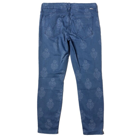 Mother Jeans The Looker Crop Blue Floral Print Made in USA Women Size 29 (J3) - Picture 2 of 11